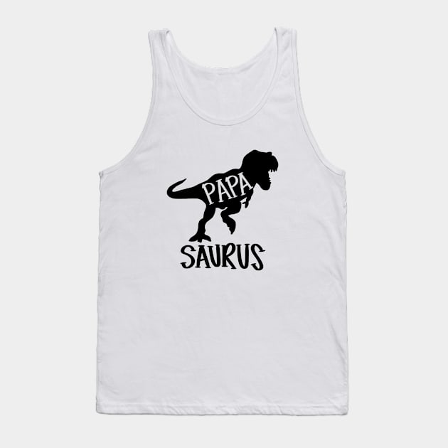 Papa Saurus dinosaur t-shirt Tank Top by Chenstudio